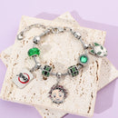 Demon Slayer Bracelet Metal Charm Beads Kimetsu No Yaiba Cosplay Women Men Jewelry Diy Gifts