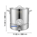 SucceBuy Stainless Steel Kettle 5 GALLON Brewing Pot Tri Ply Bottom for Beer Brew Kettle Pot Home Brewing Supplies Includes Lid