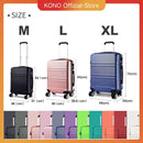 KONO TSA Lock, suitcase (M/L/XL) TONO Hard Case, Lightweight ABS Trolleys with Twin wheels