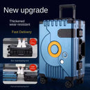 Large Capacity Suitcase Aluminum Frame Silent PC Luggage Travel Bag with Wheels Password Lock Trolley Case 22 24 28 Inch