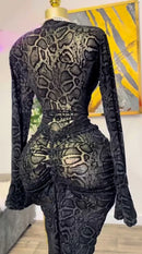 CM.YAYA 2025 Fall Women Long Sleeve Stacked Mesh See Though with Lining Bodycon Long Dress Evening Birthday Sexy Party Dresses