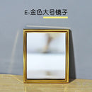 1Pcs 1/12 Dollhouse Miniature Accessories Mini Alloy Mirror Simulation Bathroom Mirror Model Toys for Doll House Decoration