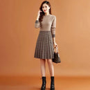 Medium Long Sweater Dress Women's Clothes Spring And Autumn 2024 New Style Winter Temperament Bottom Knitted Dress Match Coat