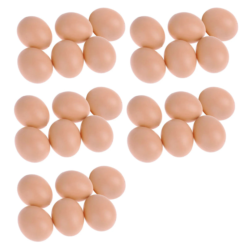 6/12/18/30pcs Hatching Egg Easter Hen Poultry Hatch Breeding Simulation Fake Plastic Artificial Eggs to Help Chickens Lay Eggs