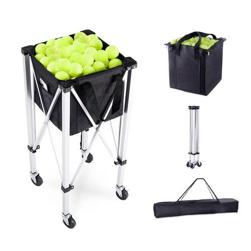 The Rally Caddy | Foldable 180-Ball Tennis Cart with Wheels