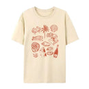 Summer Ocean Coastal Graphic Tees Trendy Retro Aesthetic La Dolce Vita T Shirt Cute Oyster Wine Shirt Beach Vacation Women Tops