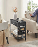 VASAGLE side table (1-St) sockets and USB ports, folding tabletop