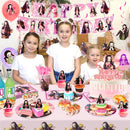 Nezuko Birthday Decorations,117pcs Decorations&Nezuko Party Tableware Set-Party Plates Tablecloth&Cake Topper Banner Balloons