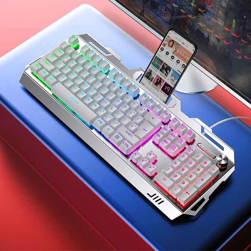 YINDIAO Keyboard Gaming Wired Laptop Desktops PC Computer Office Accessories Low Profile Gamer Keyboards With Numpad