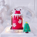 2025 Christmas Cake Decoration Lying Santa Claus Letters Merrychristmas Cake Toppers Christmas Tree Mini Santa Cupcake Toppers