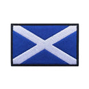 1PC Scottish Flag Scotland Patches Armband Embroidered Patch Hook Loop Or Iron On Embroidery  Badge Military Stripe