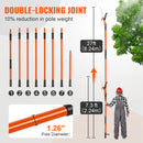 SucceBuy Manual Pole Saw Extendable Tree Pruner Sharp Steel Blade for Branches Trimming with Lightweight Aluminum Alloy Handle
