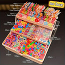 555pcs Girls Hair Accessories Set Colorful Butterfly Fashion Hair Clips Ties Elastic Bands for Daily Ponytail Fixation