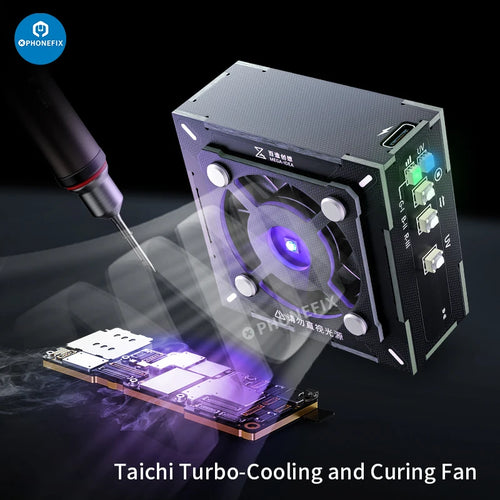 Qianli MEGA-IDEA 3W Turbo Kühlung Aushärtungslüfter Motherboard Chip Reparatur Schnelle Wärmeableitung UV-Aushärtung Rauchabzug Kühlerlüfter