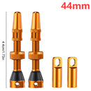 1 Pair Bicycle Valve CNC Aluminum 40/44mm Road Bike Tubeless Tire Valve Value Core Remover Tool with Caps for Road Tubeless Tire
