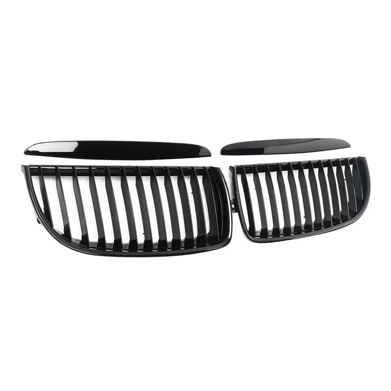 MagicKit Radiator Grilles For BMW 3 Series E90 E91 Saloon 2005-2008 Gloss Black  Front Kidney Grill Auto Car Accessories