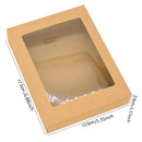 6Pcs Black/White Kraft Paper DIY Gift Box With Window Wedding Birthday Party Decoration Cake Packaging Box Event Party Gift Case