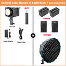 Sokani X100 100W RGB Bi-Color LED Videoleuchte APP-Steuerung Bowens Mount Beleuchtung für Fotografie Videoaufnahmen Outdoor-Drehs