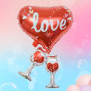 1pc 100cm Two Bear Hug I Love You Foil Balloons Love Heart Helium Balloon Engagement Wedding Decorations Valentine's Day Decor