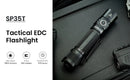 Sofirn SP35T 3800lm Tactical 21700 Flashlight Powerful LED Light USB C Rechargeable Torch with Dual Switch Power Indicator ATR