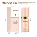 2pcs Waterproof Color Changing Foundation 4 in 1 SPF 30 Hydrating Long Lasting Brightening Concealer Coverage Makeup