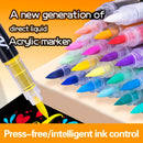 36 Colors Acrylic Paint Pens Brush Marker Pen for Rock Painting, Stone, Ceramic, Glass, Wood, Canvas ,DIY Art Supplies Drawing