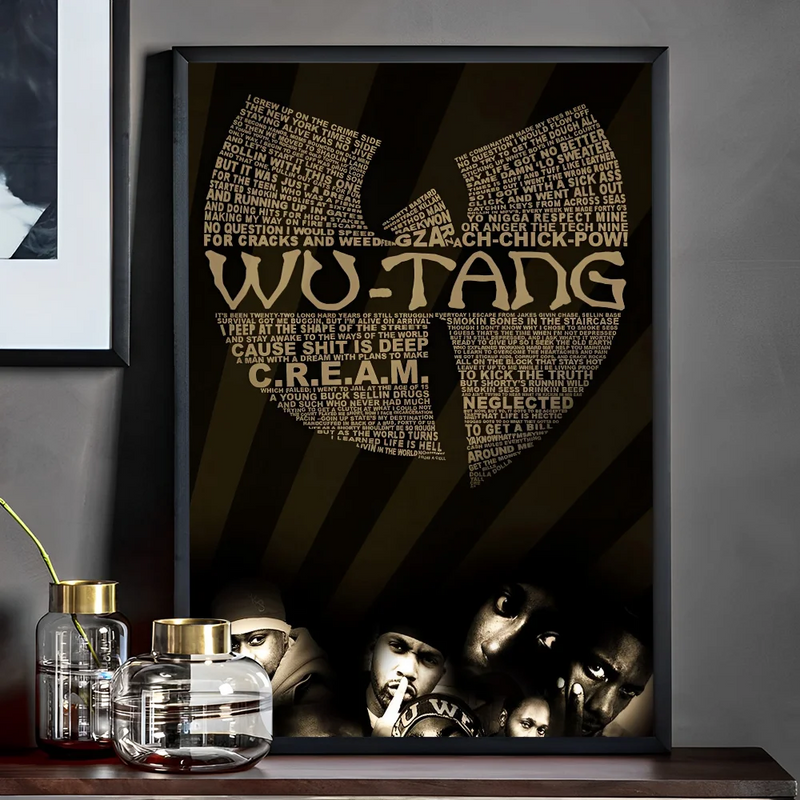 WU-T--TANG CLAN Poster Self-adhesive Art Poster Whitepaper Prints Posters Artwork Aesthetic Art Wall Painting