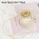 10Yards Sheer Wired Organza Ribbon With Golden Edge Chiffon Ribbon for Wedding Birthday Gift  Bouquet Wrapping DIY Decorations