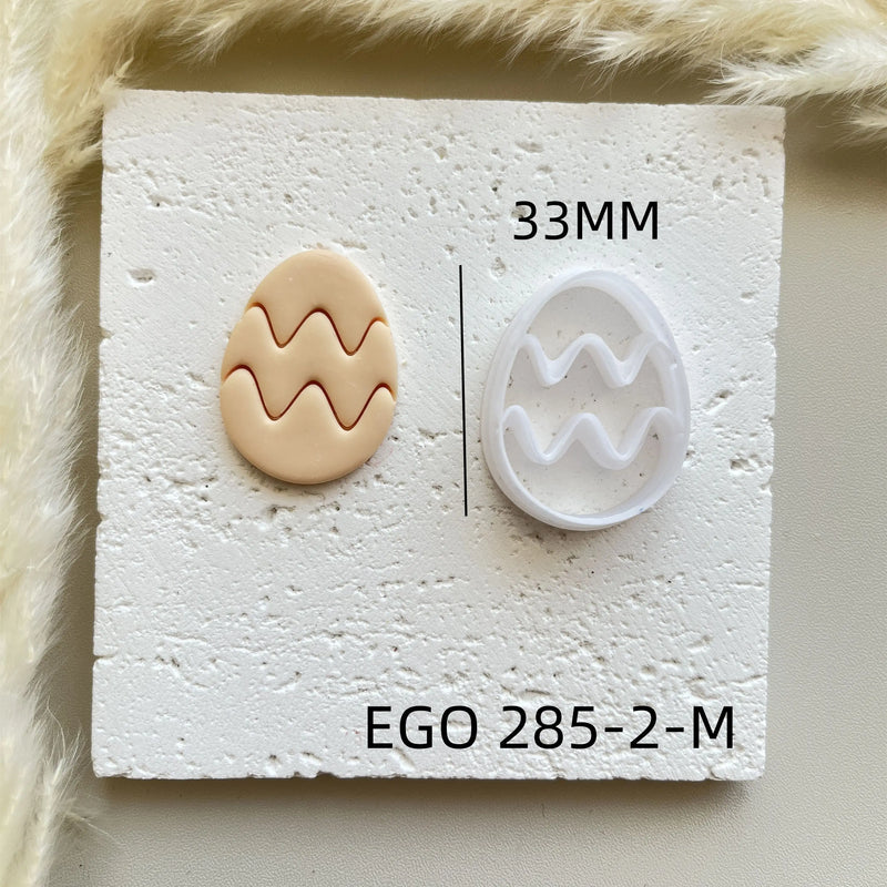 Shapes Small Easter Theme Polymer Clay  Cutter for Making Earrings, Easter Egg Rabbit Shape crucifix Soft pottery jewelry making