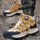 Men Work Shoes Slip-resistant shoes Rotating Button Fashion Shoes Comfortable Sport Shoes boots men work waterproof Anti shock