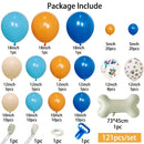 121Pcs Dog Paw Balloons & Bone Balloon Birthday Balloons Garland Arch Kit for Boys Girls Bluey Theme Birthday Party Decorations
