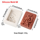 Easter Rabbit Silicone Soap Mold Bunny with Flower Round Silicone Molds Diy Cake Decorative Mousse Baking Tool Festival Gifts
