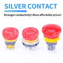 16mm22mm Ultra Short Style emergency stop button switch waterproof mushroom head Rotation reset Anti-slip with lights