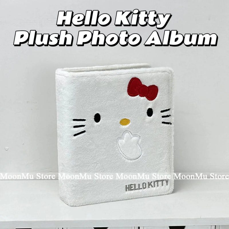 Sanrio Hello Kitty Plush Cards Album Book Kawaii Kt Cat 80Poket Card Holder Photo Postcard Collection Folder Flipbook Fans Gifts