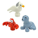 Figures Animal Building Block MOC City Goat Sheep Eagle Owl Panda Parrot Seagull Penguin Zoo Fram Accessories Bricks Toy Gift