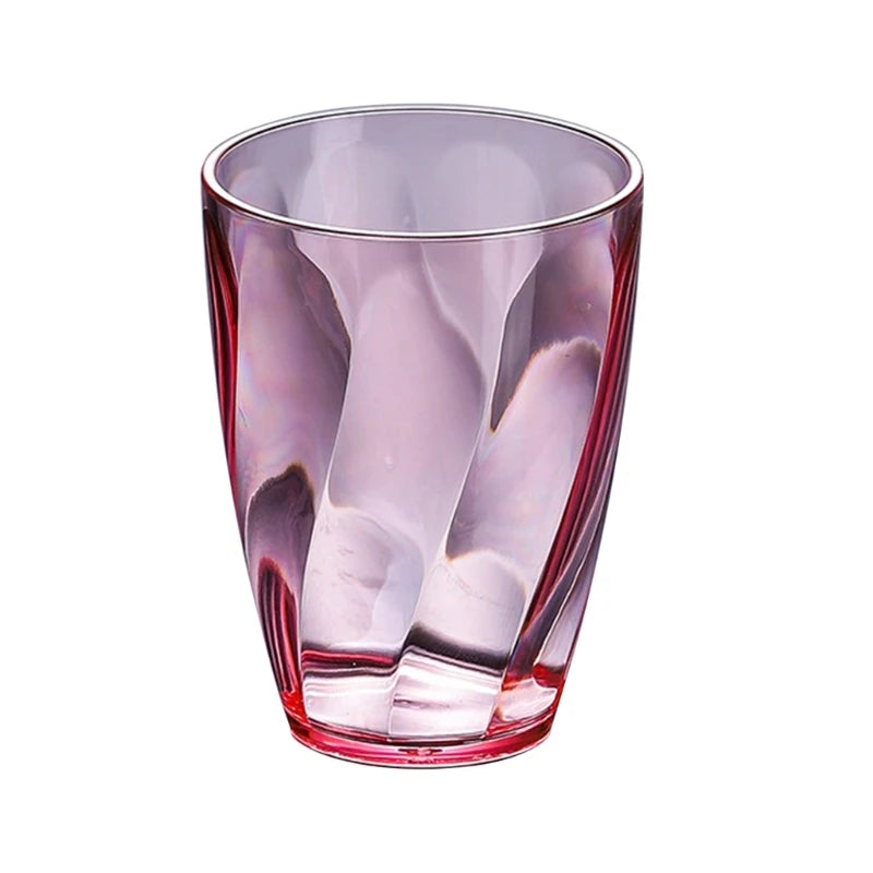 Unbreakable Plastic Drinking Glasses 390ml Shatterproof Water Tumblers Reusable Fruit Juice Beer Champagne Cup for Bar