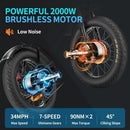 Ridstar-Q20 Pro Electric Bike for Adults, 2000W 52V, 40AH Battery, Max 50-180 Miles Electric Motorcycle, 20" Fat Tire Dirt Bike