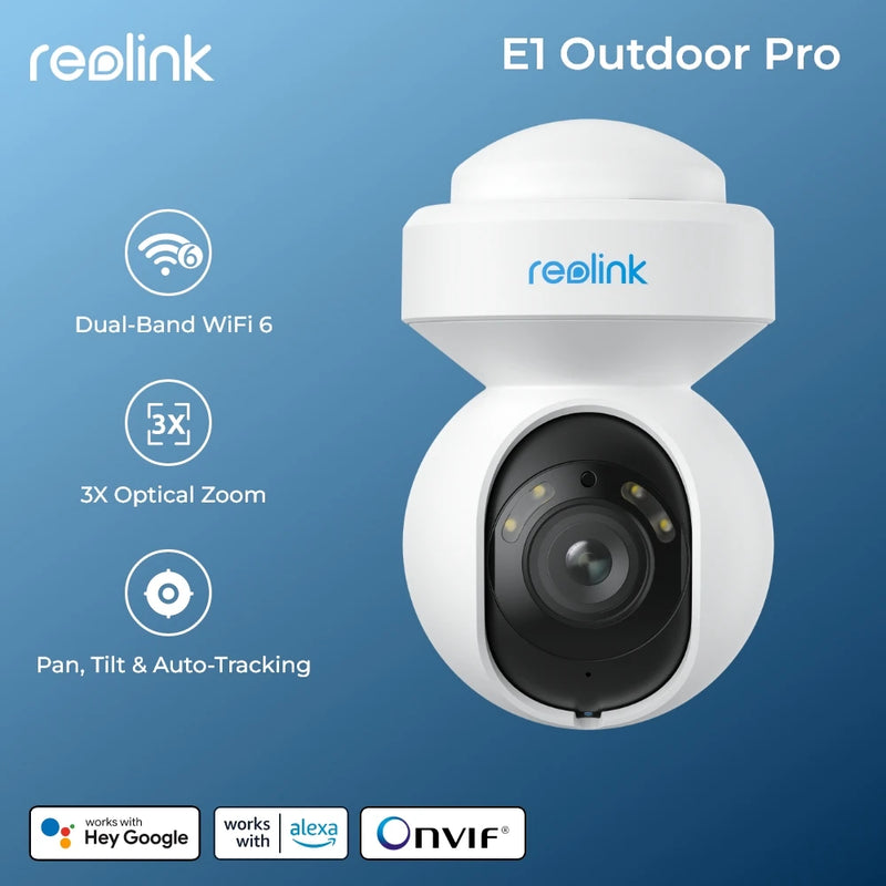 Reolink E1 Outdoor Series 8MP WiFi IP Camera 4K PTZ PoE Security Cam Smart AI Human Detection Auto Tracking Surveillance Cameras