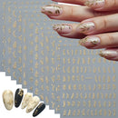 The Gilded Leaf | 12-Piece 3D Metallic Leaf Nail Sticker Set