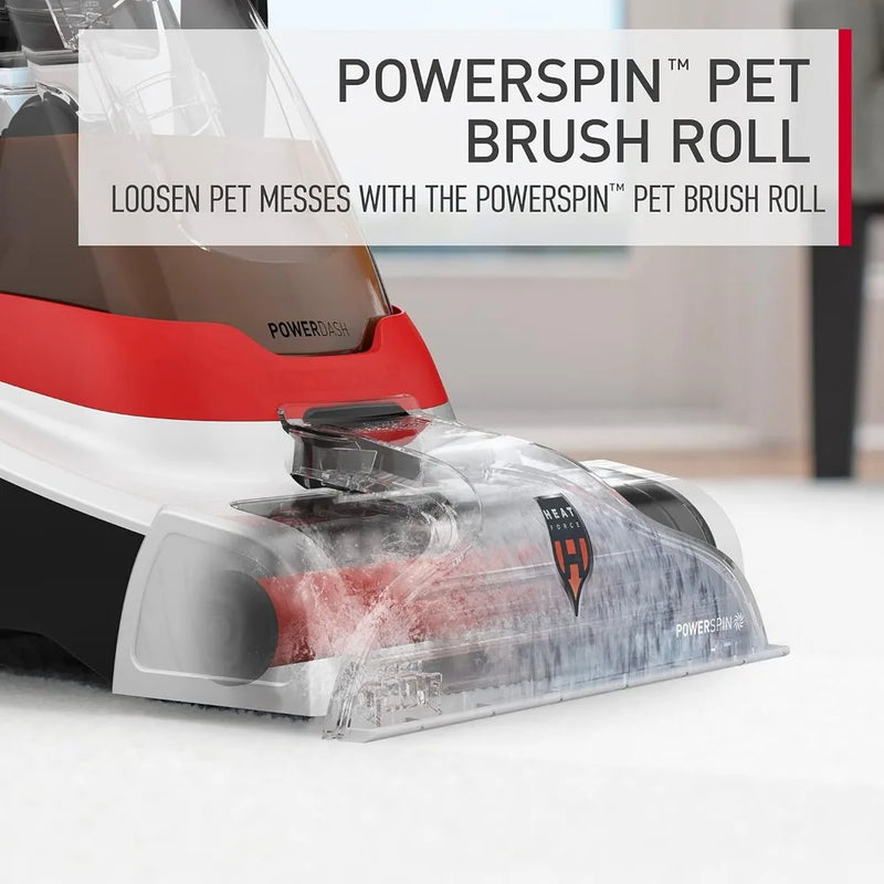 PowerDash Pet+ Compact Cleaner Machine, Lightweight, Powerful Pet Stain Remover and Deodorizer, Carpet Shampooer, FH50704V,White