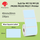 Phomemo Mini Printer Thermal White/Color/Round/Transparent Sticker Self Adhesive Waterproof Sticker For M110 M220 M221 M120 M200