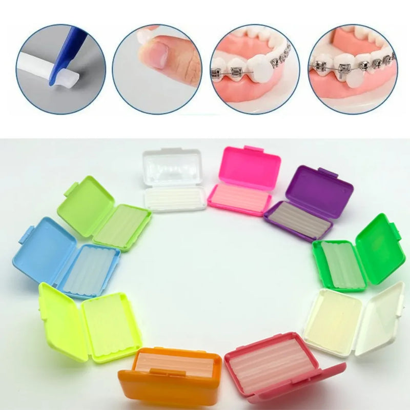 1Boxes Dental Orthodontic Wax Oral Hygiene Tool Teeth Whitening Relief Wax Sticks for Braces Gum Irritation