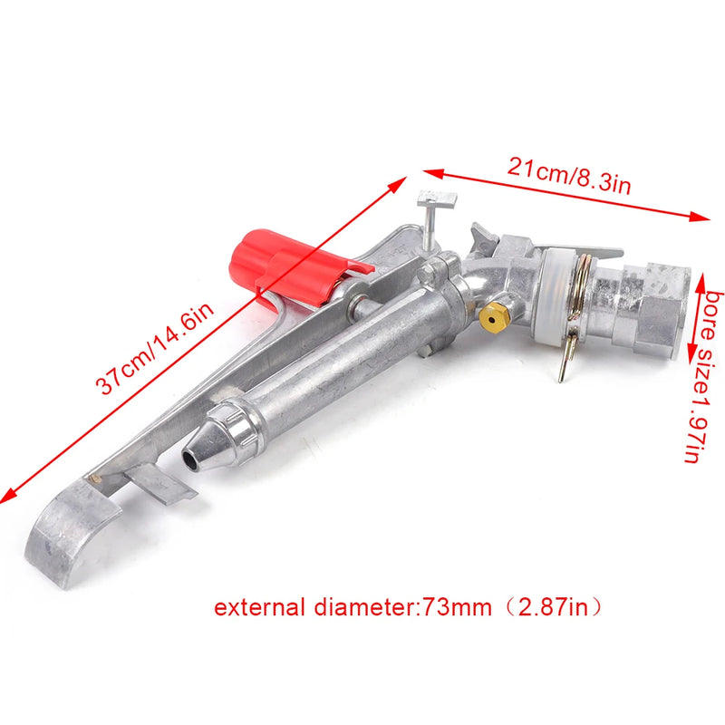 1.5In Agricultural Irrigation Spray Gun Lawn Garden Farm Large-area Water Sprinkler