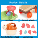 Kids Trolley Sand Play Beach Toy Sandbox Shovel Animal Molds Beach Accessories Toys Summer Outdoor Seaside Play Sand Water Game
