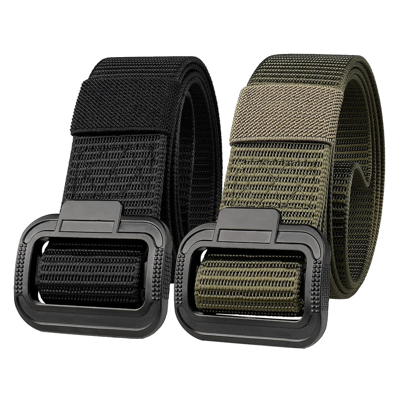 Men's Belt Imitation Nylon Tactical Belt Casual Versatile Metal Buckle Belt Outdoor Sports Canvas Belt Paired With Jeans Belt