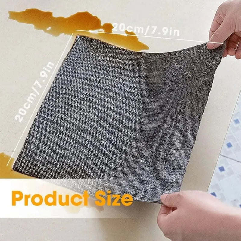 20PCS/Box Microfiber Towel Absorbent Kitchen Cleaning Dishcloth Non-stick Oil Dish Rags Napkins Tableware Home Cleaning Towels