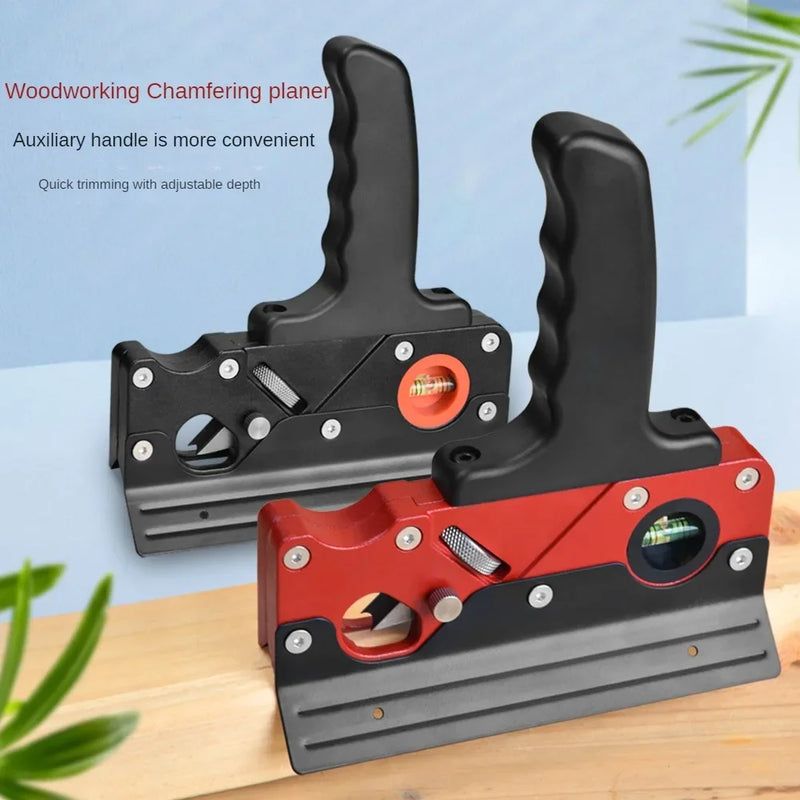 Chamfer Plane with Backer Woodworking Hand Planer for Quick Edge Planing Radian Corner Plane Trimming Carpenter Hand DIY Tool