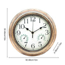 Wall Clock 12 Inch 12 Inch Wall Clock Outdoor Indoor Round Office Home School Clock Battery Operated Decorative Clocks With