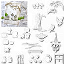 Tombstones Halloween Frog Skull Hands Spooky Branches Grim Reaper Worms Metal Cutting Dies Stamps Stencil Scrapbooking Diary