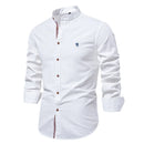 New Spring Summer Men's Cotton Linen Shirt Solid Color Long Sleeve Japanese Style Casual Business Fashion Breathable Daily Tops